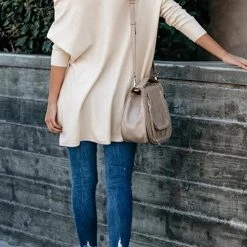 Levency Pockets Long Sleeve Loose T Shirt