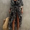 Levency Print Belted Cover Kimono New In