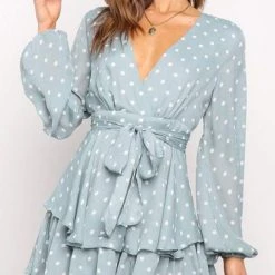 Levency Print V Neck Long Sleeve Romper New In