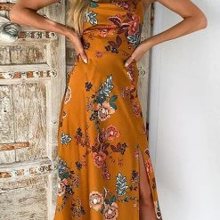 Levency Pleated Bust SlitSlip Dress 34 Levency Pleated Bust SlitSlip Dress