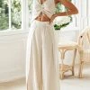 Levency Drawstring Crop Tank Pants Set New In