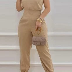 Levency Spaghetti Strap Top & Pocket Jogger Sets New In