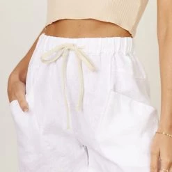 Levency Drawstring Waist Pockets Shorts New In