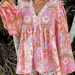 Levency New In Gypsy Floral Long Sleeve Blouse
