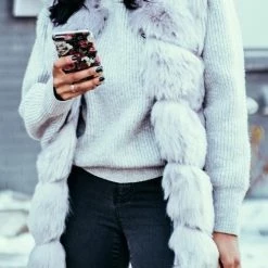 Levency V Neck Faux Fur Vest New In