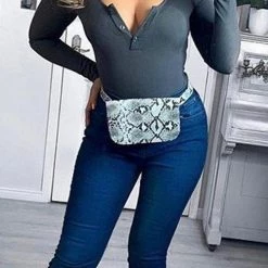 Levency New In Snakeskin Belt Bag