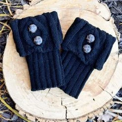 Levency New In Tortoise Shell Button Boot Cuffs