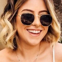 Levency New In Hexagon Sunglasses