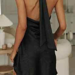 Levency New In Cowl Neck Backless Mini Dress 34 Levency New In Cowl Neck Backless Mini Dress