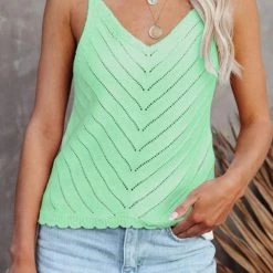Levency Crochet Hollow V Neck Tank 19 Levency Crochet Hollow V Neck Tank