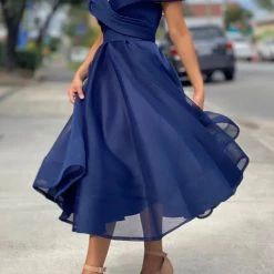 Levency Strapless High Waist Prom Dress