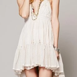 Levency Ruffles Backless Slip Mini Dress New In