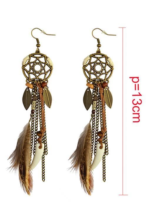 Levency Feather Dreamcather Earring 7 Levency Feather Dreamcather Earring