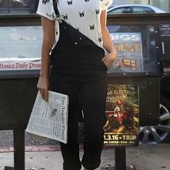 Levency New In Solid Pockets Denim Overall