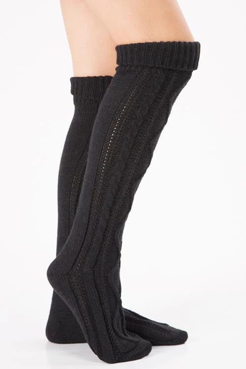 Levency Thick Cable Knit Over Knee Socks New In 6 Levency Thick Cable Knit Over Knee Socks New In