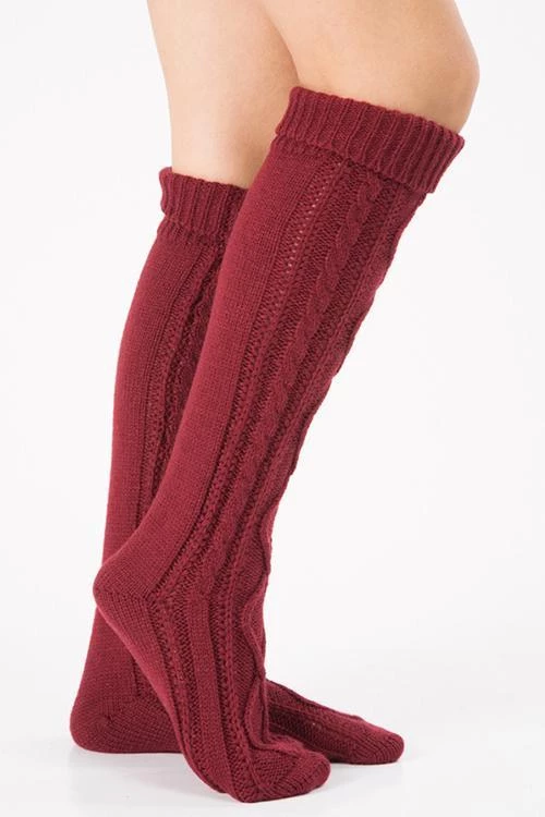 Levency Thick Cable Knit Over Knee Socks New In 9 Levency Thick Cable Knit Over Knee Socks New In