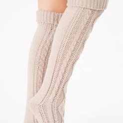 Levency Thick Cable Knit Over Knee Socks New In 21 Levency Thick Cable Knit Over Knee Socks New In
