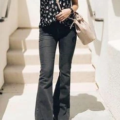 Levency High Waist Bell Jeans