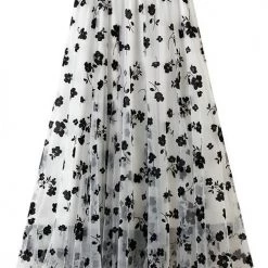 Levency Posy Layer Mesh Mid Skirts New In