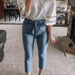 Levency New In Pockets Belted Straight-leg Pants