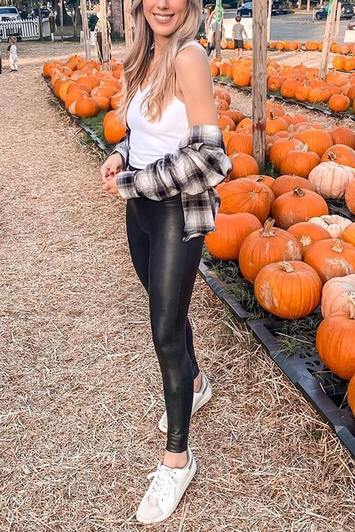 Levency High Waisted Skinny PU Leggings 10 Levency High Waisted Skinny PU Leggings