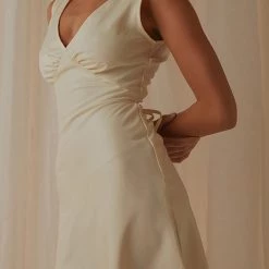 Levency New In Minimalism V Neck Tank Mini Dress