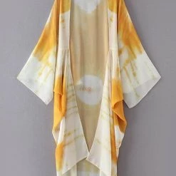 Levency New In Print Long Sleeve Kimono Cardigan