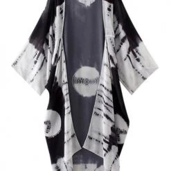 Levency New In Print Long Sleeve Kimono Cardigan