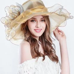 Levency New In Organza Layer Sun Hat