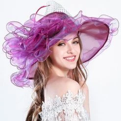 Levency New In Organza Layer Sun Hat