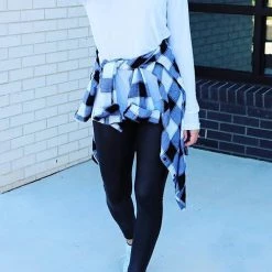 Levency New In Versatile Button Plaid Pockets Shirt