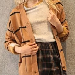 Levency Button Plaid Cardigan New In 10 Levency Button Plaid Cardigan New In