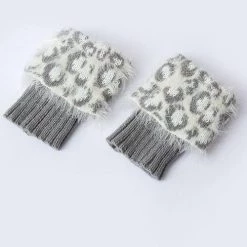 Levency Silky Leopard Print Boot Cuffs
