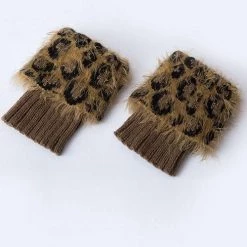 Levency Silky Leopard Print Boot Cuffs