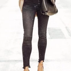 Levency Classical Button High Waist Jeans New In