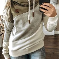 Levency Color Block Drawstring Hoodie New In