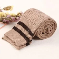 Levency Stripe Weave Over Knee Socks 27 Levency Stripe Weave Over Knee Socks