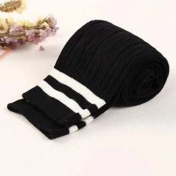 Levency Stripe Weave Over Knee Socks 25 Levency Stripe Weave Over Knee Socks