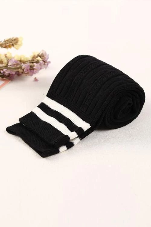 Levency Stripe Weave Over Knee Socks 11 Levency Stripe Weave Over Knee Socks