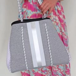 Levency Neoprene Tote And Wristlet New In