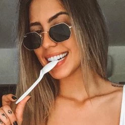 Levency New In Hexagon Sunglasses