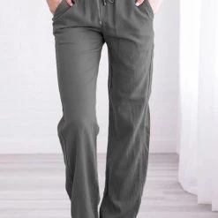 Levency Drawstring Pockets Loose Pants 25 Levency Drawstring Pockets Loose Pants