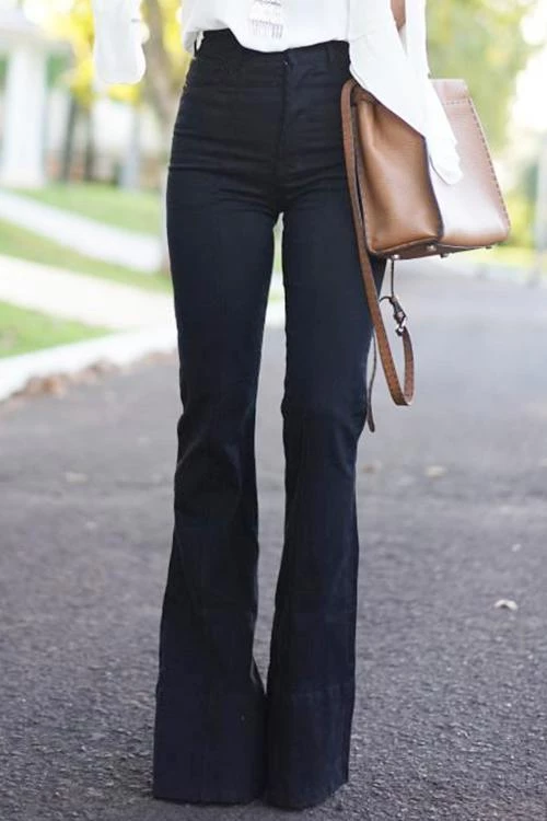 Levency High Waist Bell Jeans 1 Levency High Waist Bell Jeans