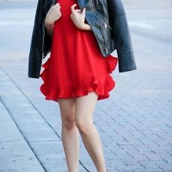 Levency Zipper Slim Leather Jackets New In