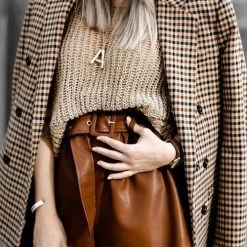 Levency Plaid Button Long Sleeve Blazer New In