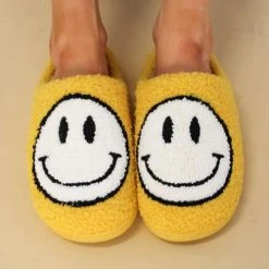 Levency New In Smiley Fuzzy Slippers