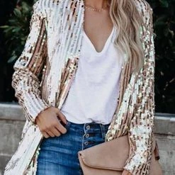 Levency New In Break The Bank Sequin Blazer 39 Levency New In Break The Bank Sequin Blazer