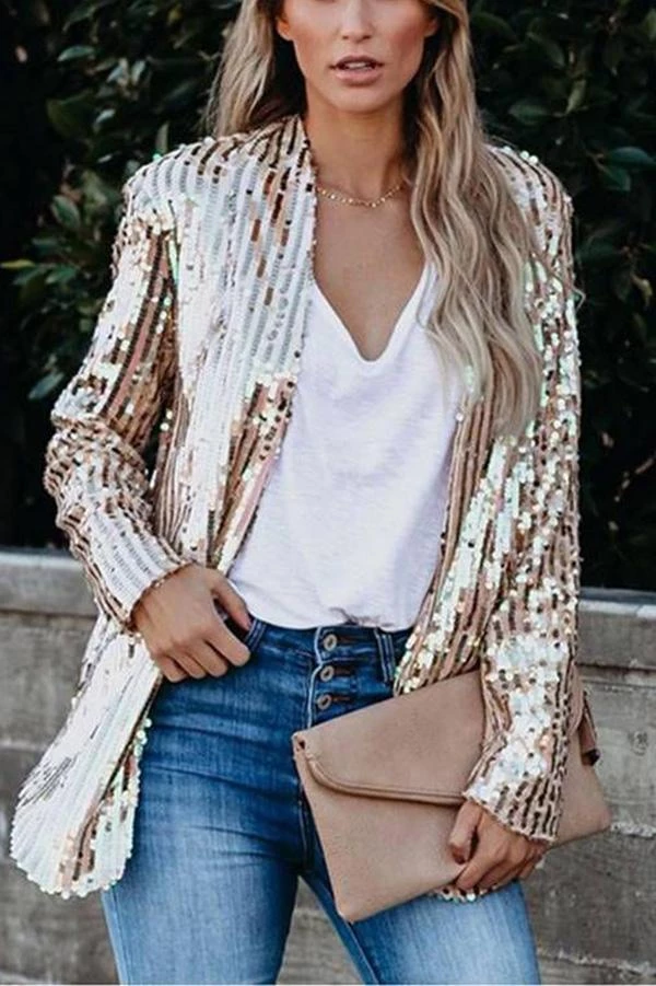 Levency New In Break The Bank Sequin Blazer 7 Levency New In Break The Bank Sequin Blazer