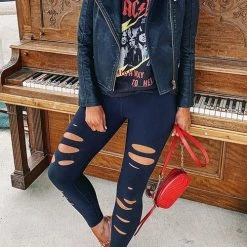 Levency Ripped Yoga Leggings New In