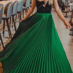 Levency New In Pleated Maxi Skirts
